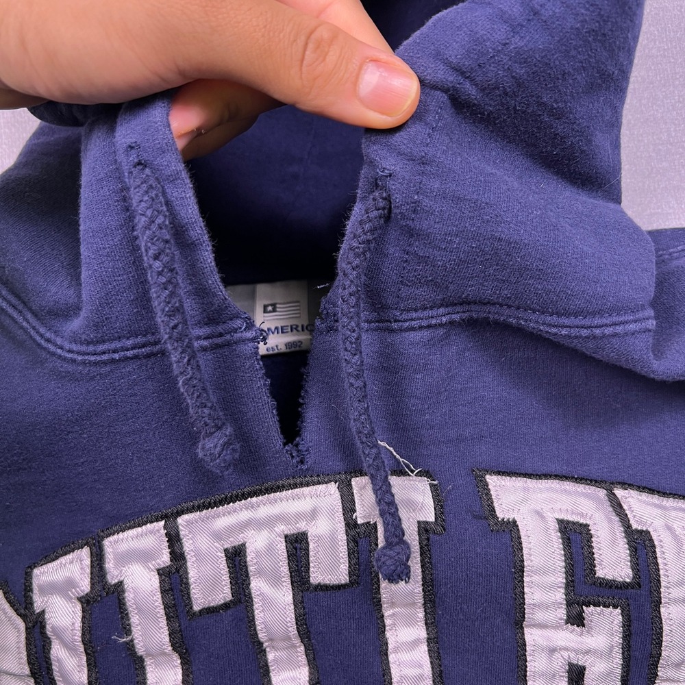 J America Butler Bulldogs Mens Large Navy Blue Hooded Sweatshirt Hoodie‎ - Picture 7 of 9